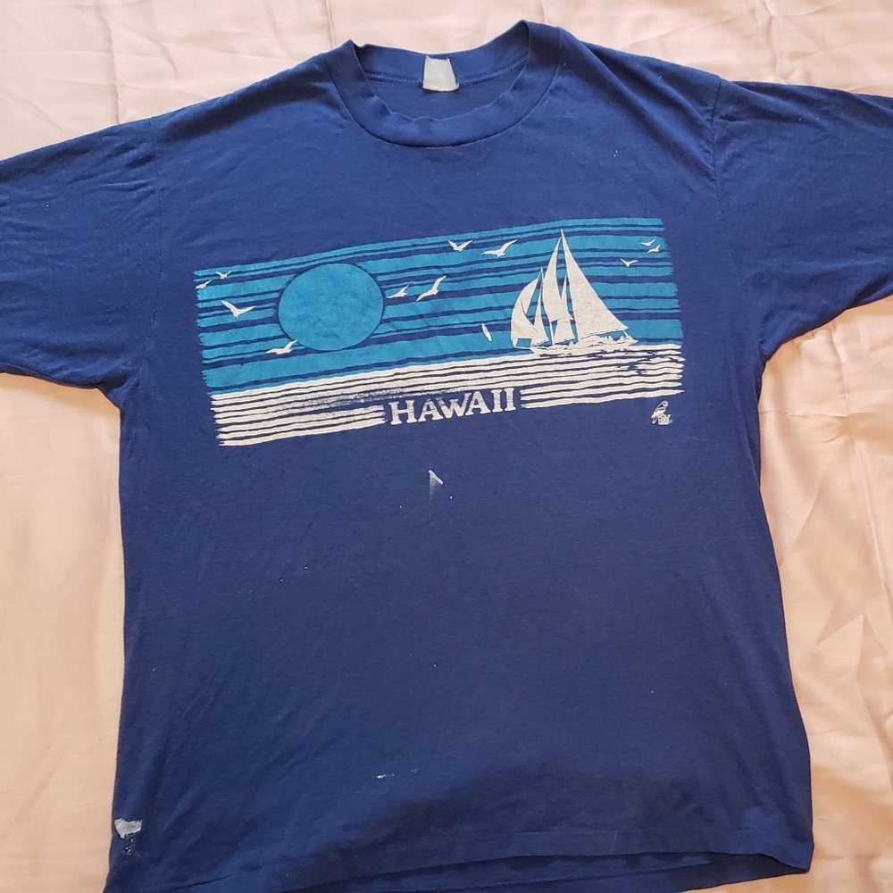 Vintage blue Hawaii shirt medium